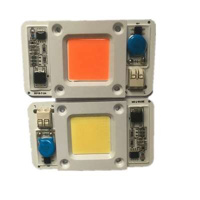 Driverless AC110V 220V 50W Cob led chip with connector for growing light